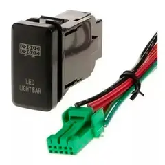 GENERICO - Interruptor De Botón De Barra De Luz Led Azul 12v