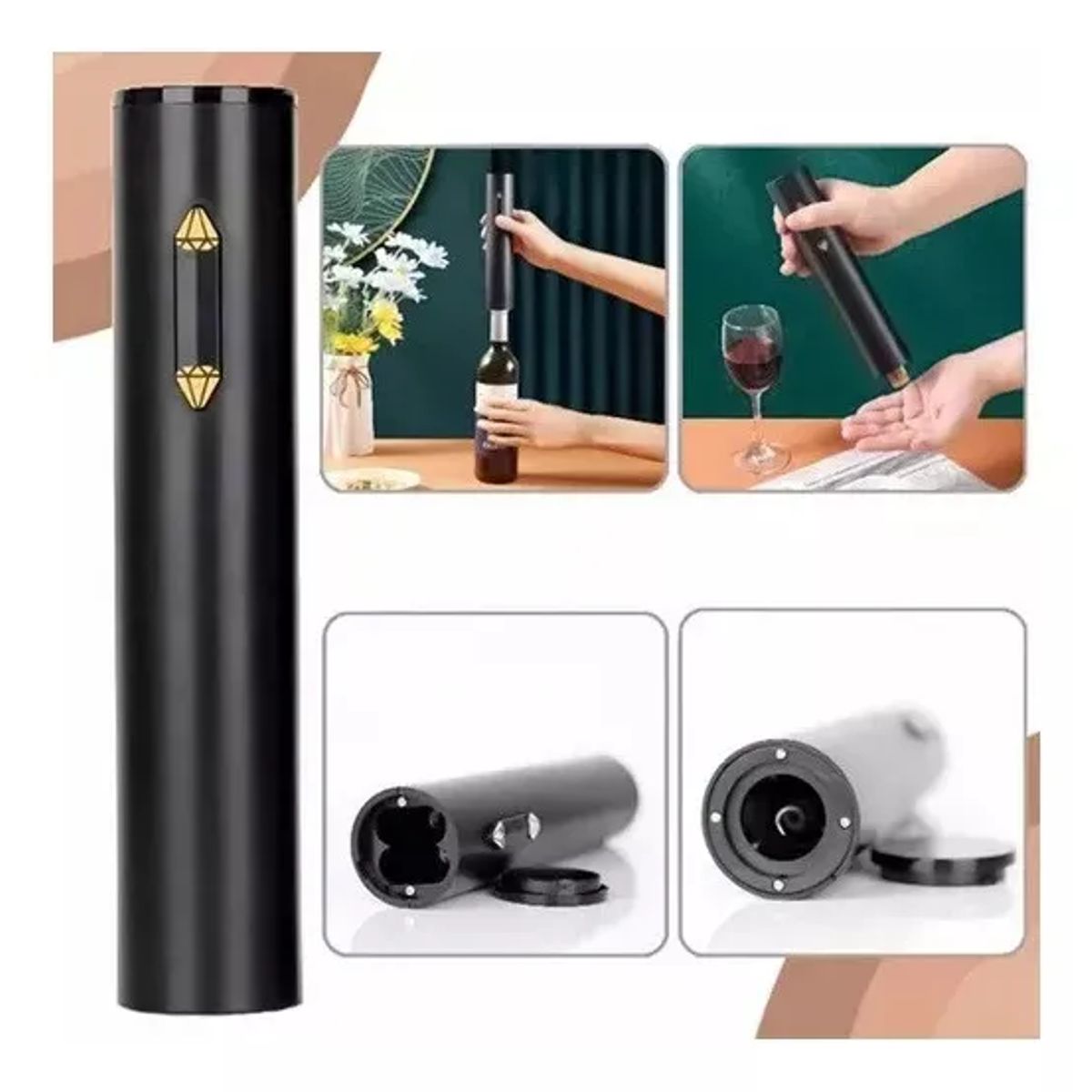 GENERICO - Sacacorchos Eléctrico Para Vino Abrebotellas Fácil De Usar