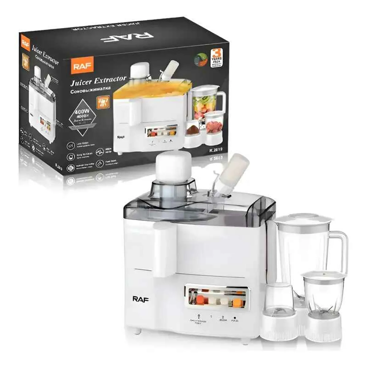 GENERICO - Extractor Eléctrico 4 En 1 Exprimidor Moledor Licuadora