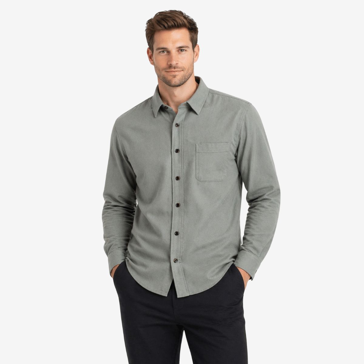 MOSS - Camisa Franela 100% algodón Moss