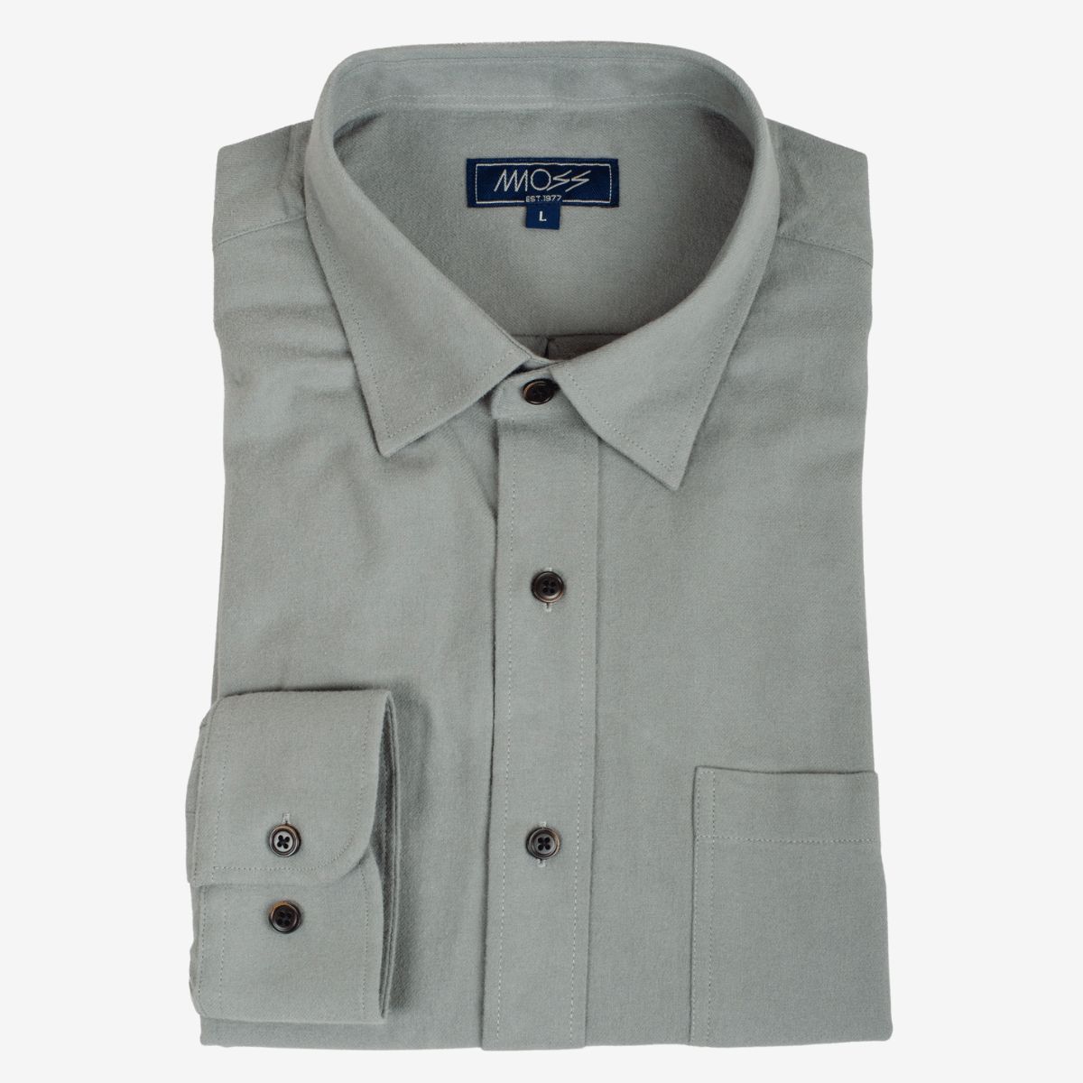 MOSS - Camisa Franela 100% algodón Moss