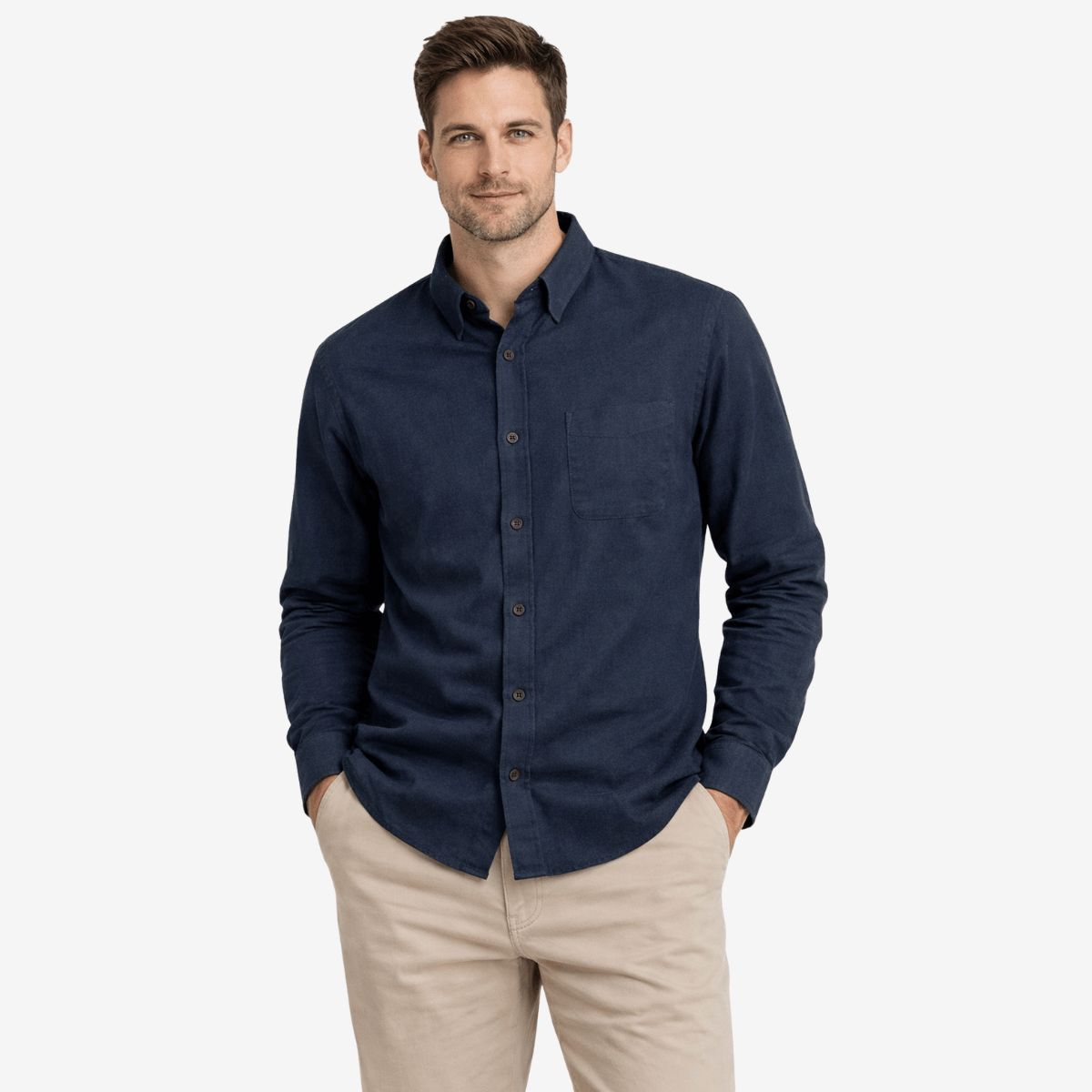 MOSS - Camisa Franela 100% algodón Moss