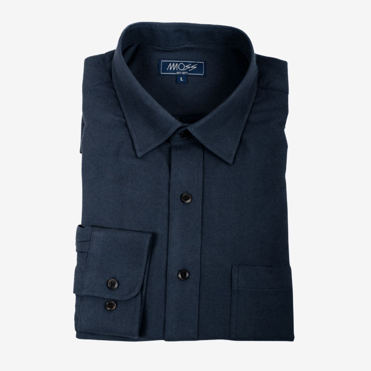 MOSS - Camisa Franela 100% algodón Moss