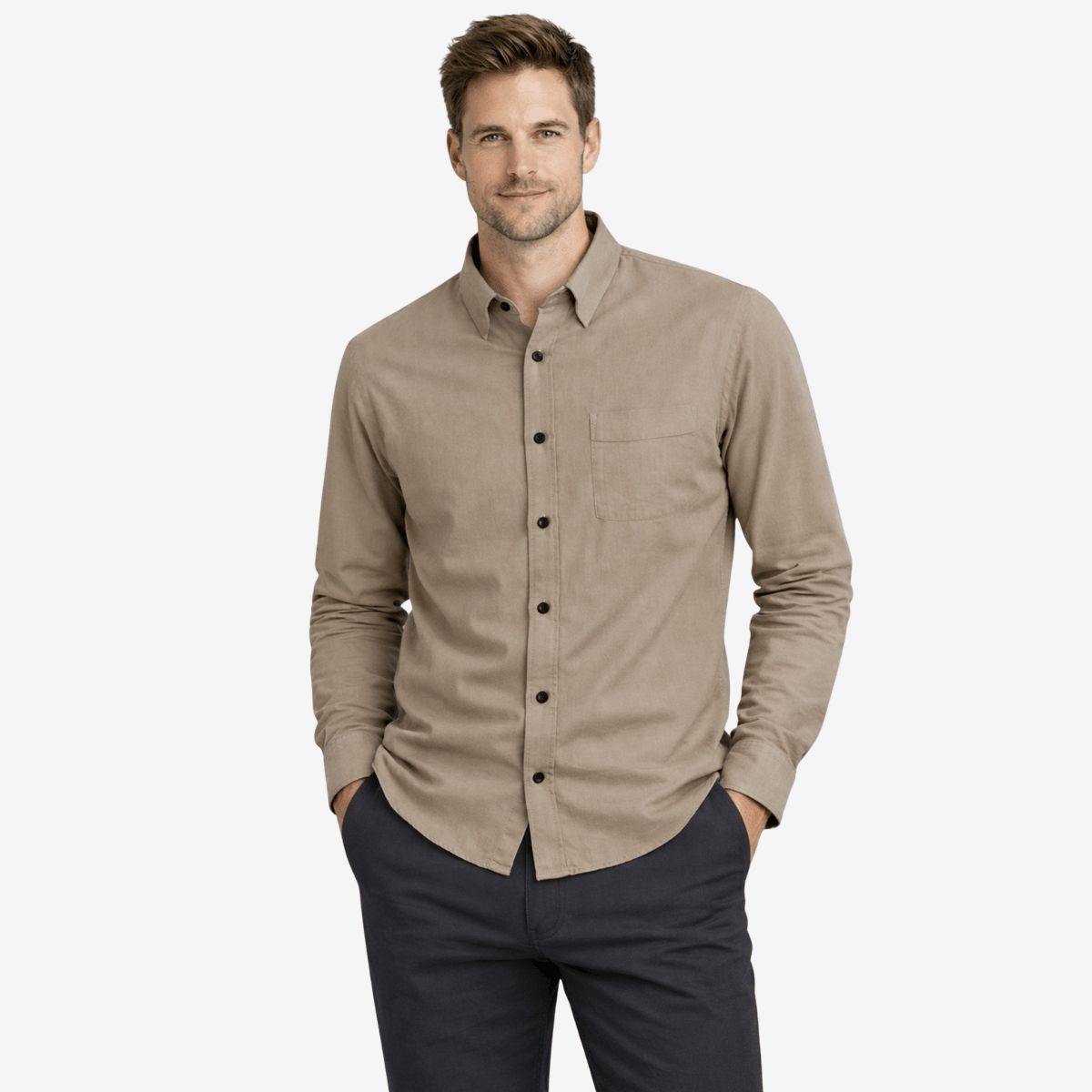 MOSS - Camisa Franela 100% algodón Moss
