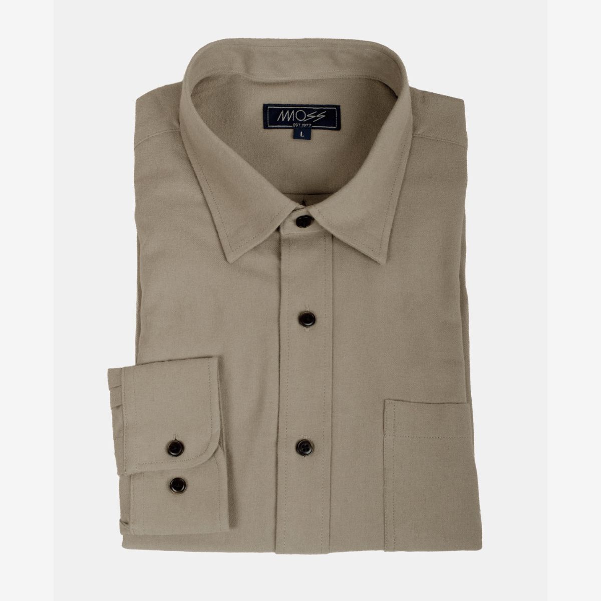 MOSS - Camisa Franela 100% algodón Moss