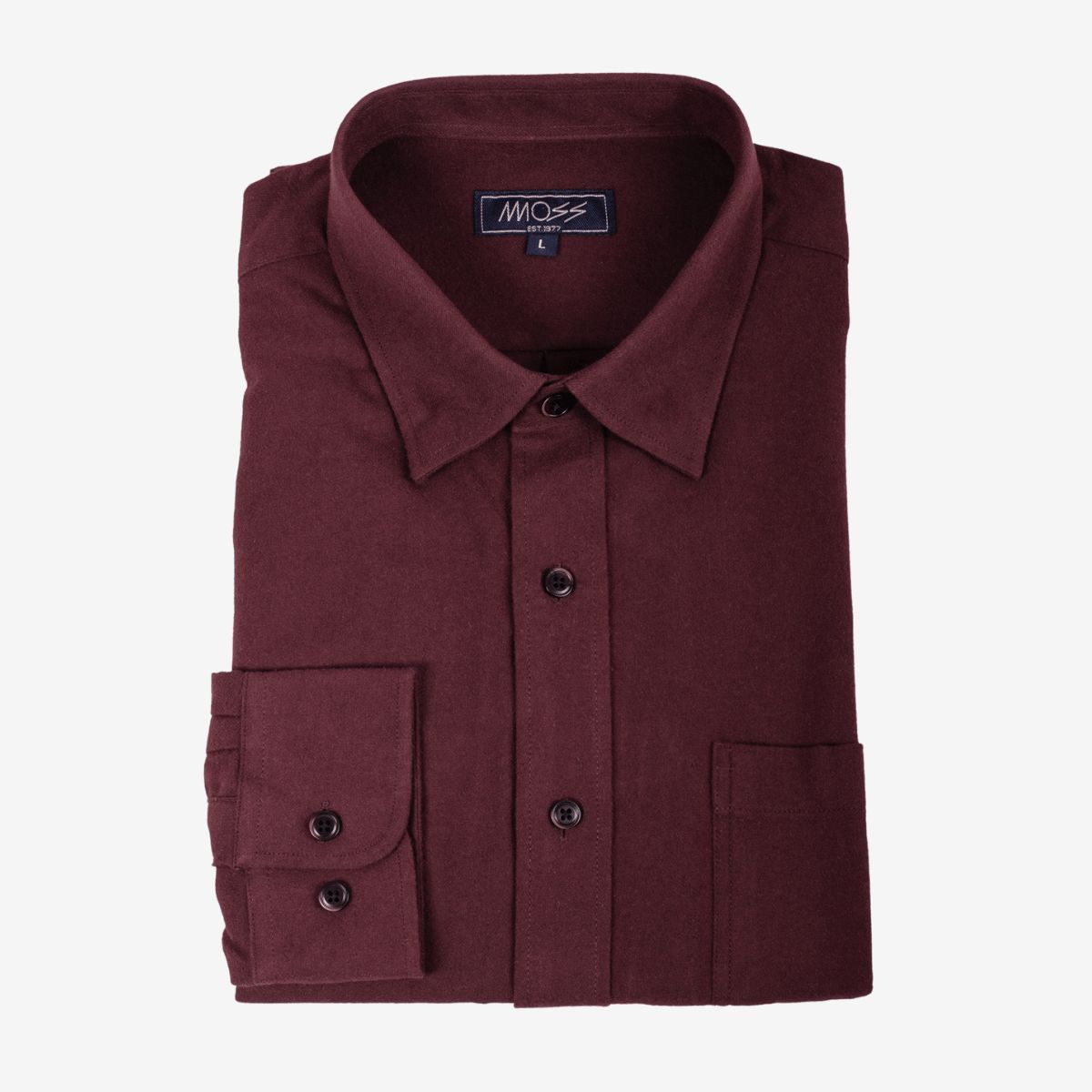 MOSS - Camisa Franela 100% algodón Moss