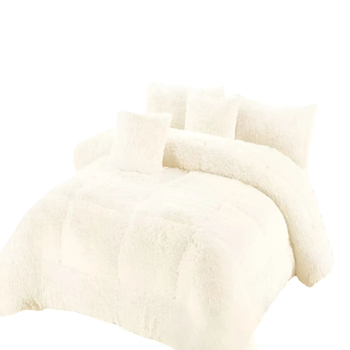 GENERICO - COBERTOR PELUDOS INVIERNO 2 PLAZAS 230CM X 250CM COLOR BLANCO