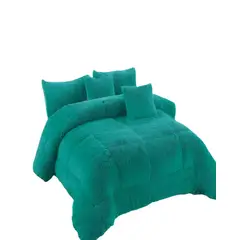 GENERICO - COBERTOR PELUDOS INVIERNO 2 PLAZAS 230CM X 250CM COLOR VERDE