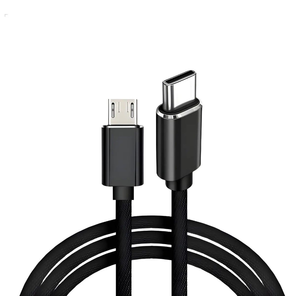 GENERICO - Cable Trenzado Reforzado Usb C A Micro Usb 1 Metro 100w Color Negro BELUG