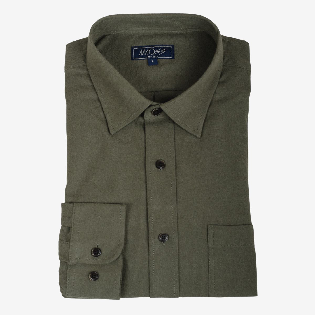 MOSS - Camisa Franela 100% algodón Moss