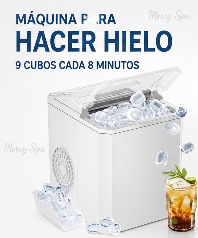 MOVI Máquina para Hacer Hielo Rápida 9 Cubos en 8 Minutos