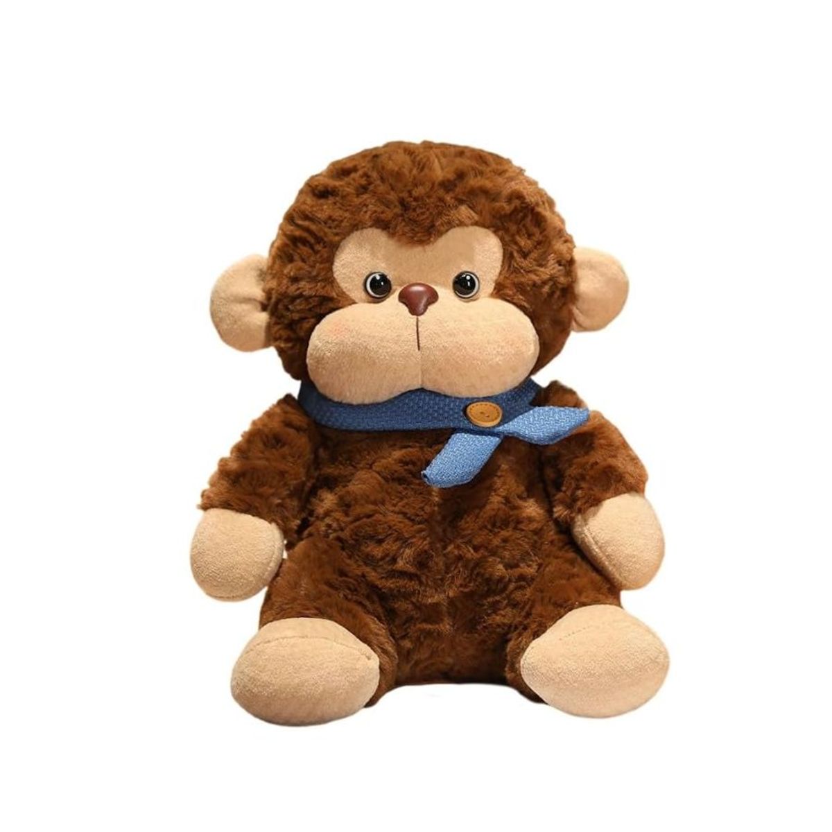 GENERICO - Peluche Mono Con Bufanda Azul 23cm
