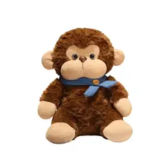 GENERICO - Peluche Mono Con Bufanda Azul 23cm