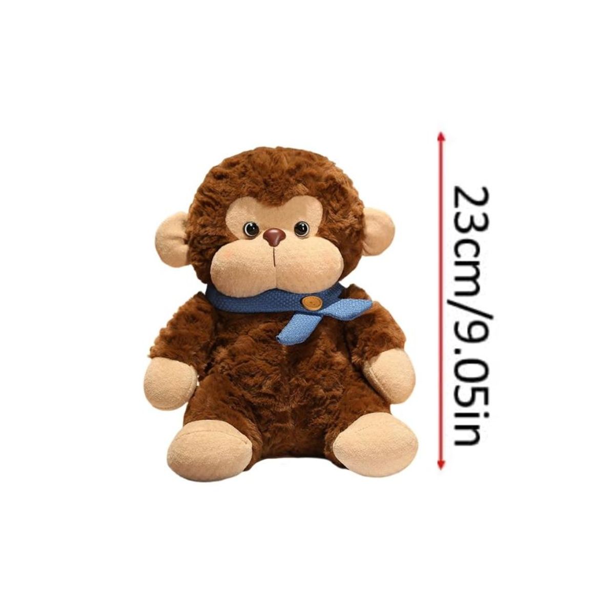 GENERICO - Peluche Mono Con Bufanda Azul 23cm