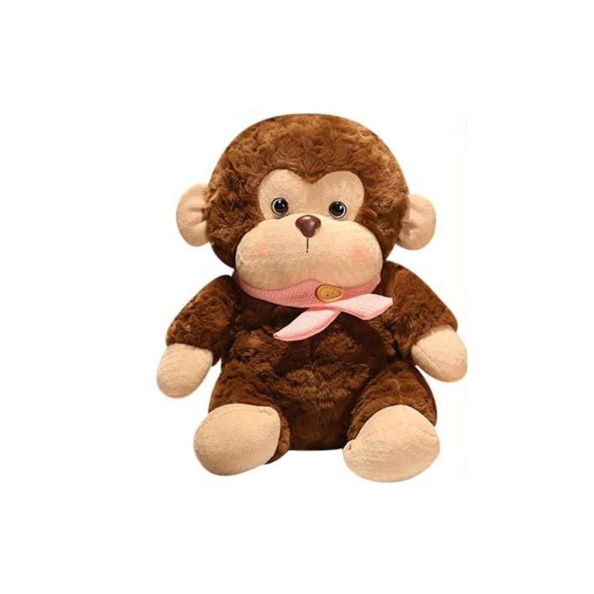 GENERICO - Peluche Mono Con Bufanda Rosada 23cm