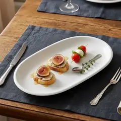 BRIC - Plato Para Servir De Porcelana 22 Cm Pack X2