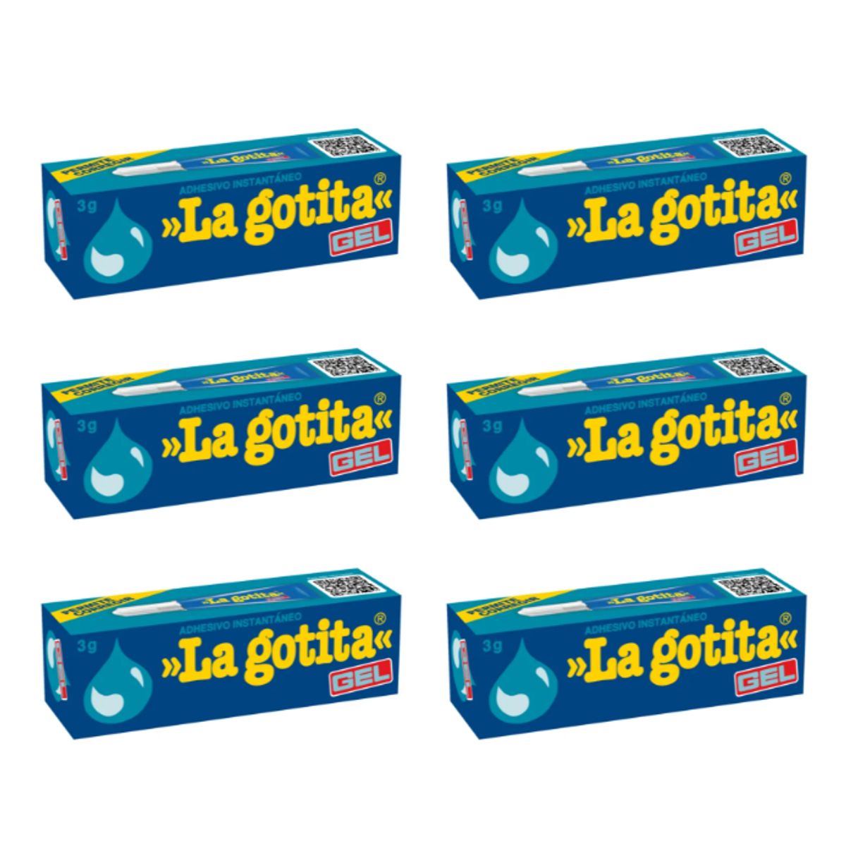 LA GOTITA - Pack de 6 Adhesivo Instantaneo La Gotita Gel 3ml