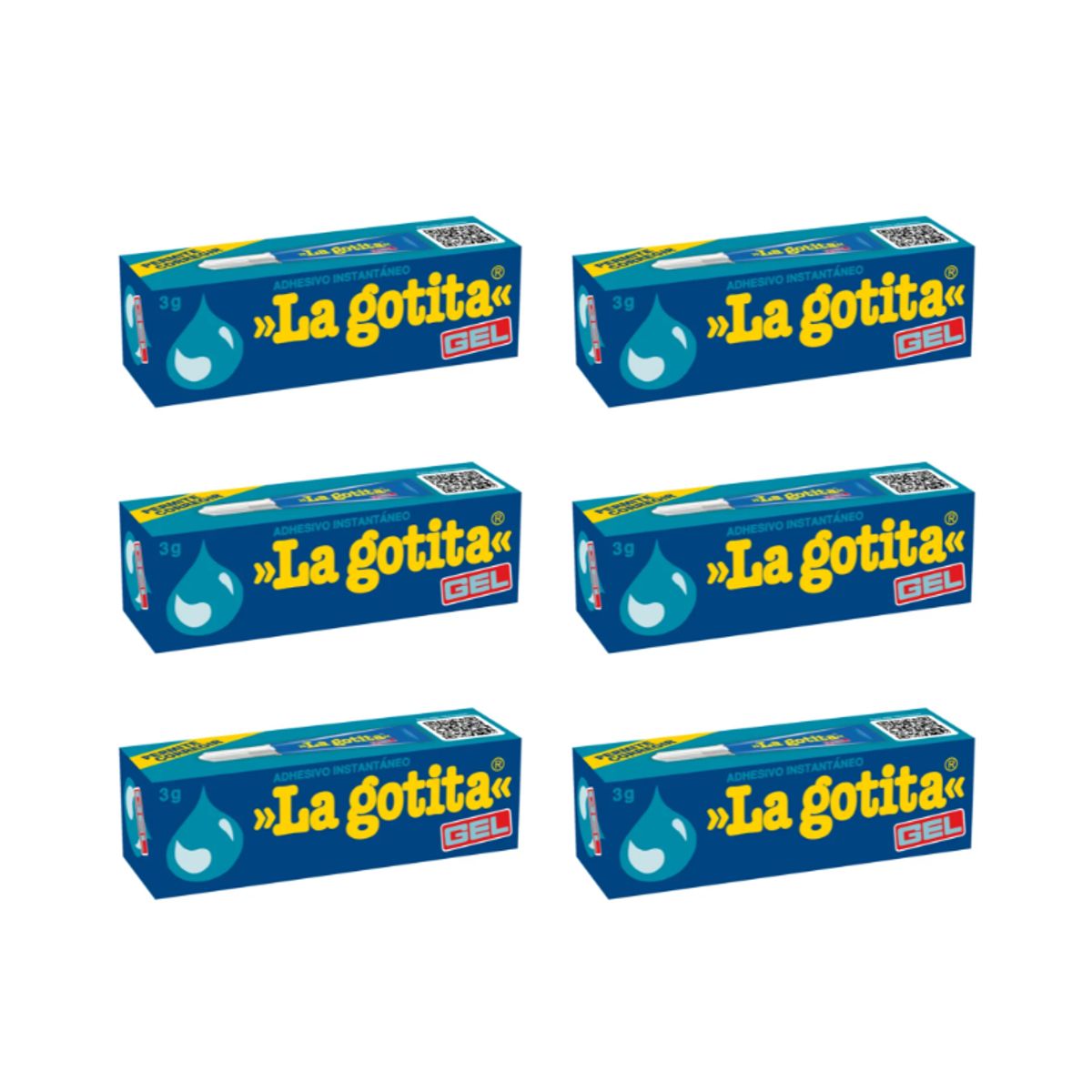 LA GOTITA - Pack de 6 Adhesivo Instantaneo La Gotita Gel 3ml