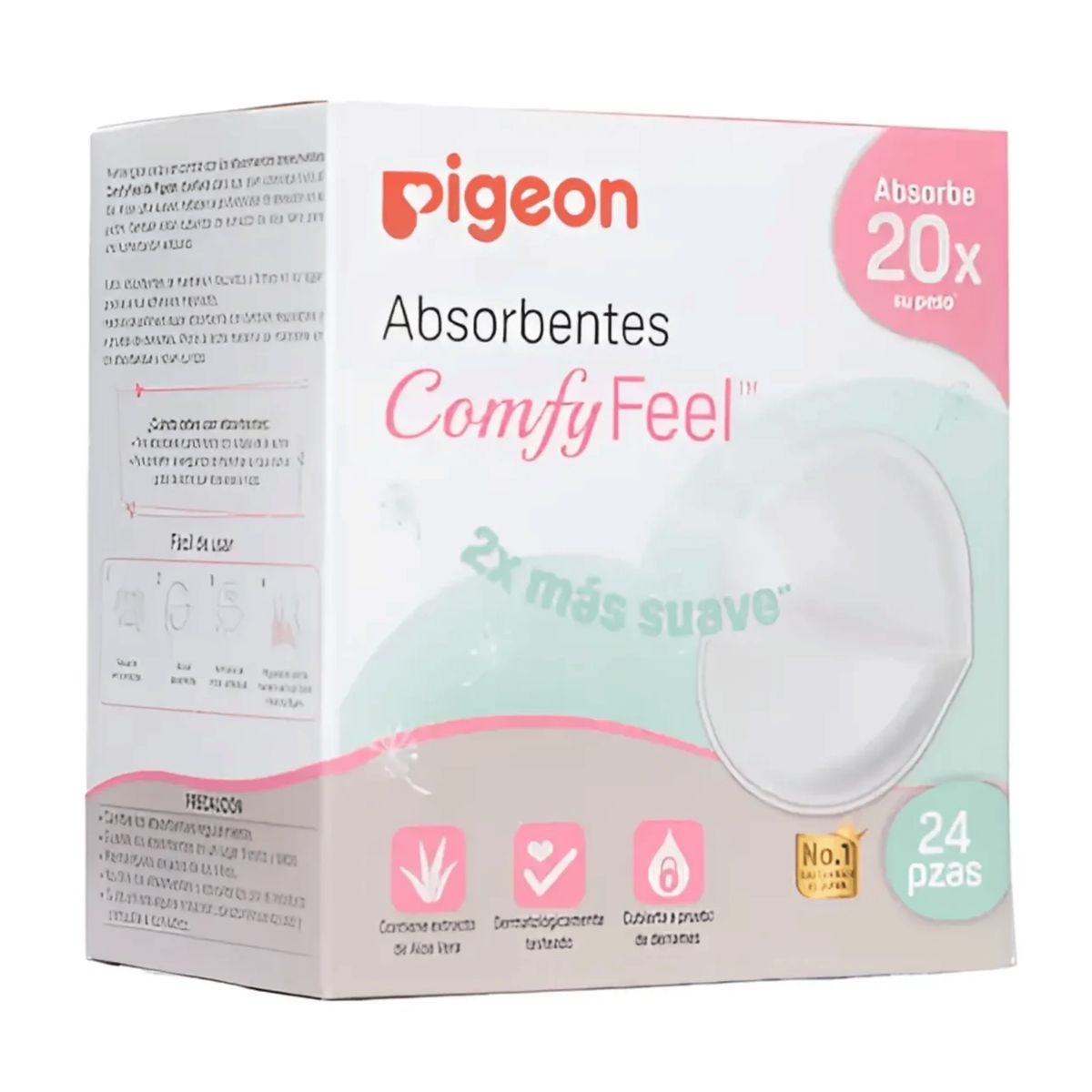 PIGEON - Protectores De Lactancia Pigeon Comfy Feel Aloe Vera + Suave