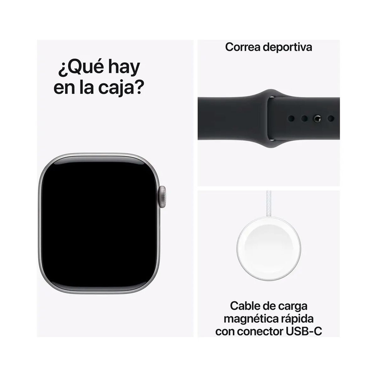 APPLE - Reloj Apple Watch Series 11 GPS 46mm Space Gray Aluminum Black Sport Band