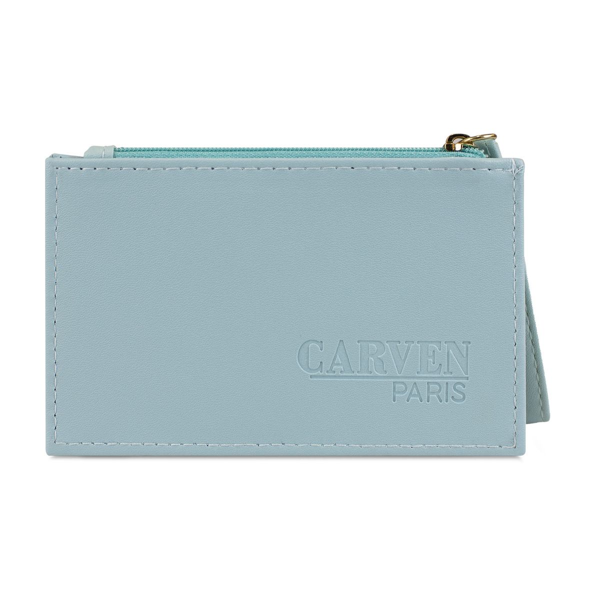CARVEN - Tarjetero billetera mujer con monedero Suny celeste Carven Paris