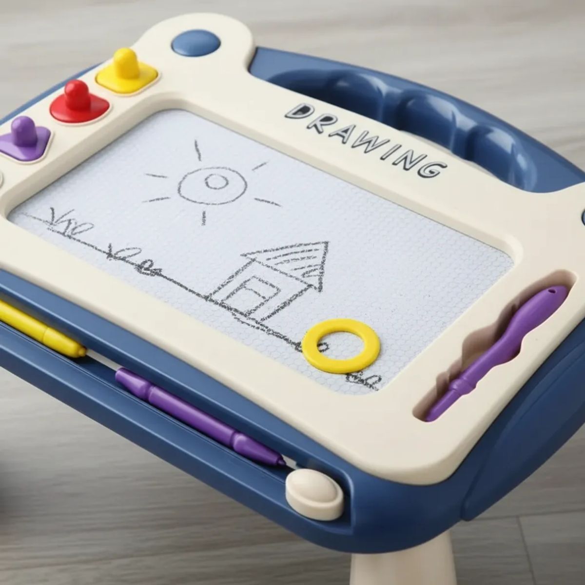 GENERICO - Pizarra Magnética Infantil Azul Drawing Board 3+