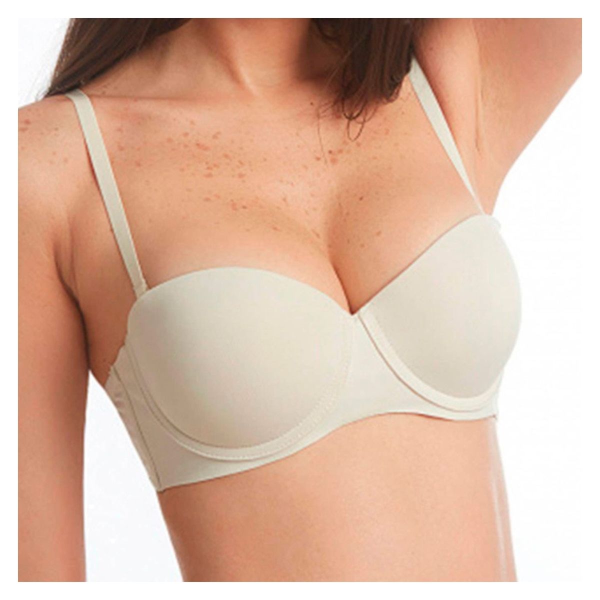 FLORES - Sostén Sin Bretel Copa Preformada Mujer Flores