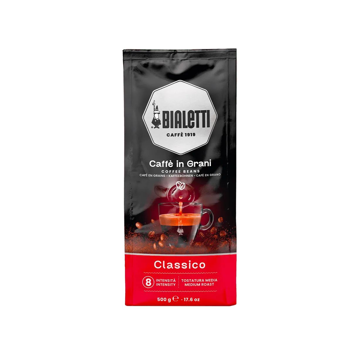 BIALETTI - Café En Grano Clásico 500 gramos Bialetti