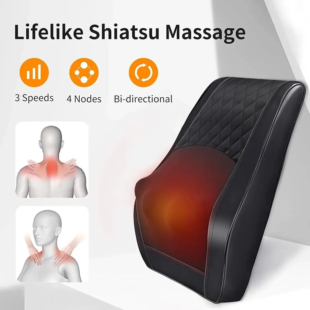 GENERICO - Almohada Masajeadora Cuello Y Espalda Electrica Multifuncion BELUG