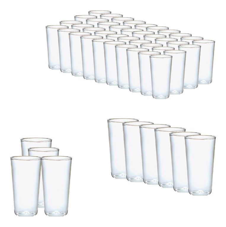 50 Set Vasos Desechables Vaso Plastico Vasos Acrilicos 300ml 50 Transparente 300ml