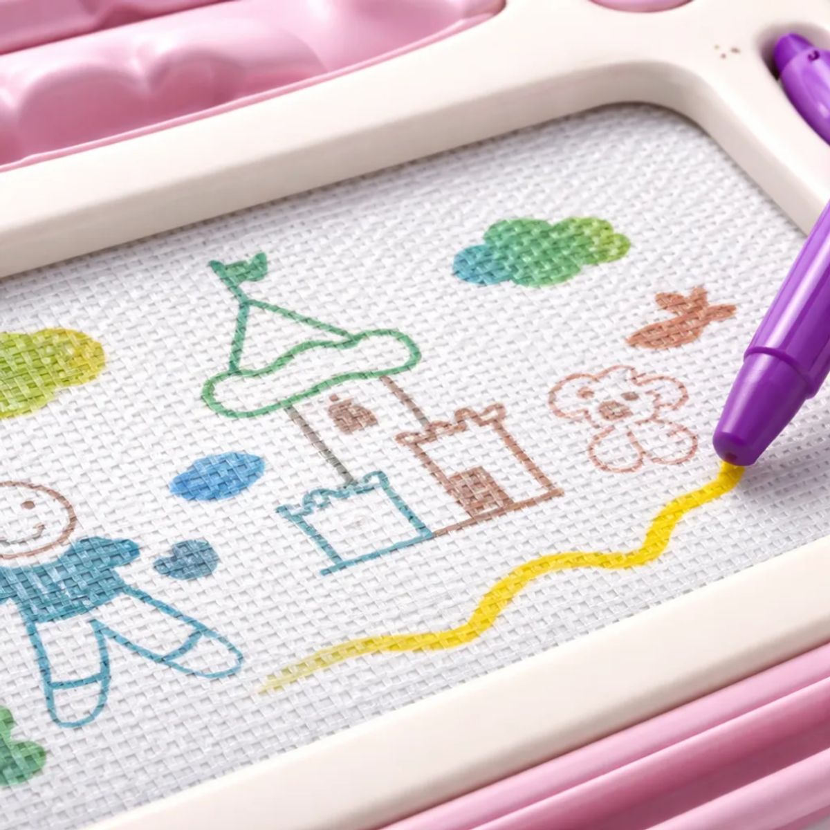 GENERICO - Pizarra Magnética Infantil Rosada Drawing Board 3+