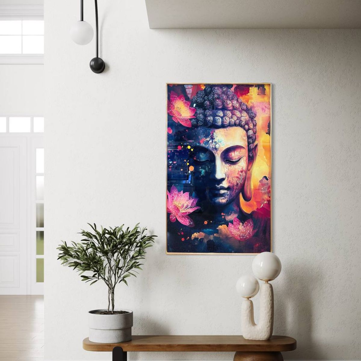 DEKAM DISEÑO - CUADRO PORCELANA DIAMANTES BUDA 90x60 CMS