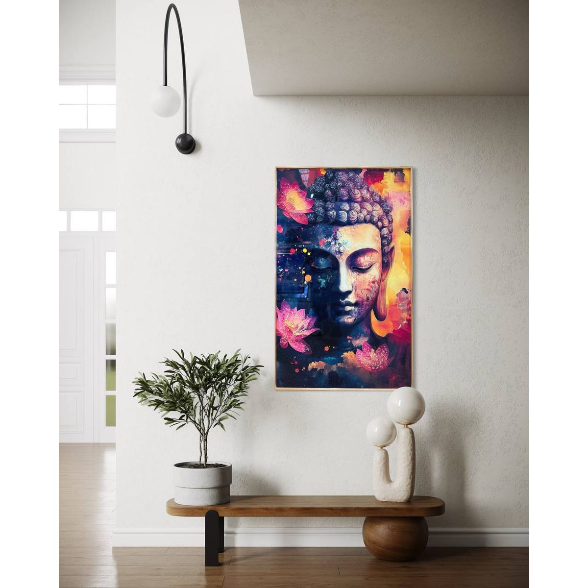 DEKAM DISEÑO - CUADRO PORCELANA DIAMANTES BUDA 90x60 CMS