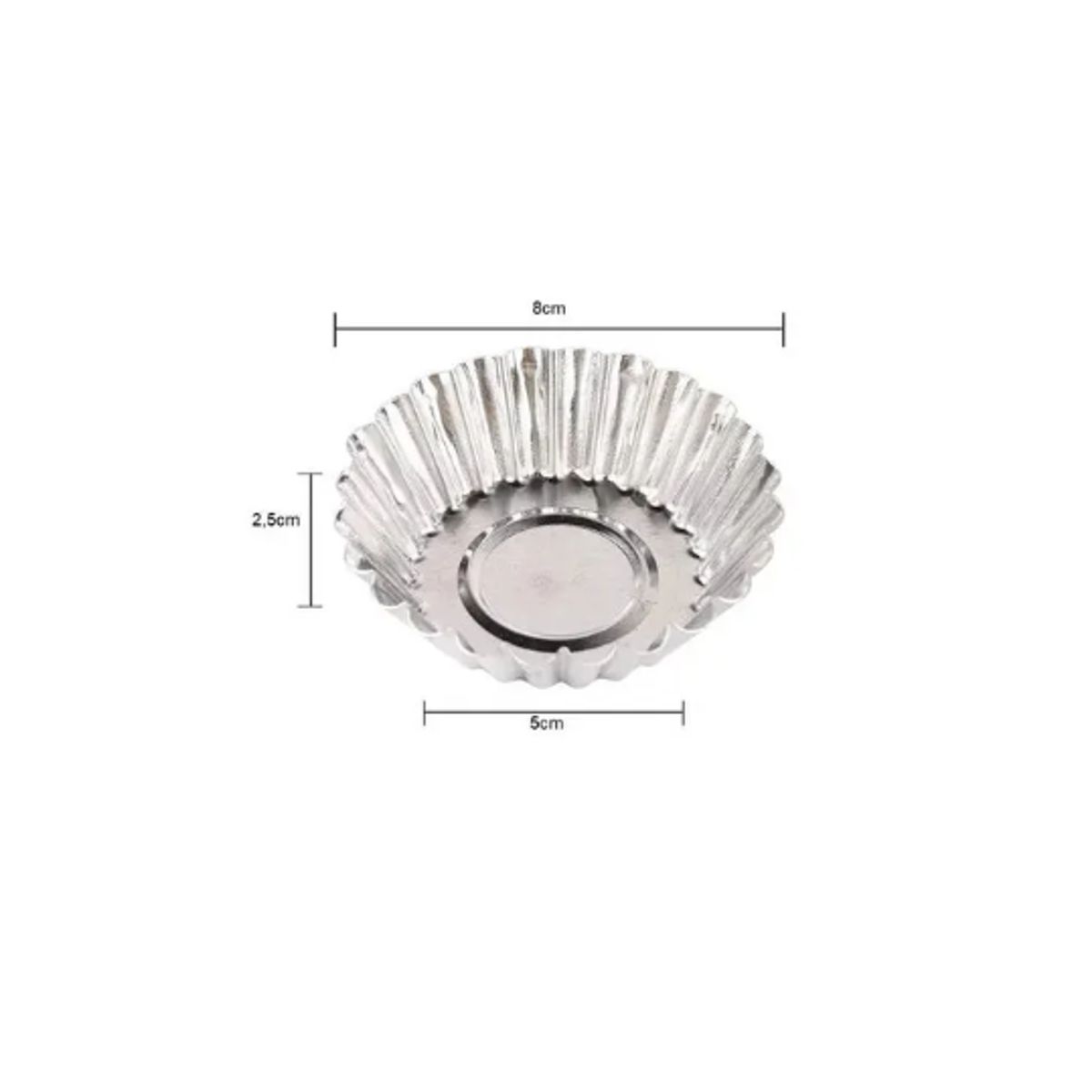 GENERICO - Pack X6 Molde Mini Tartaleta Molde Tarta De Huevo Molde 8cm