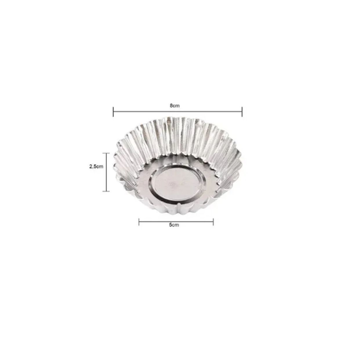 GENERICO - Pack X6 Molde Mini Tartaleta Molde Tarta De Huevo Molde 8cm