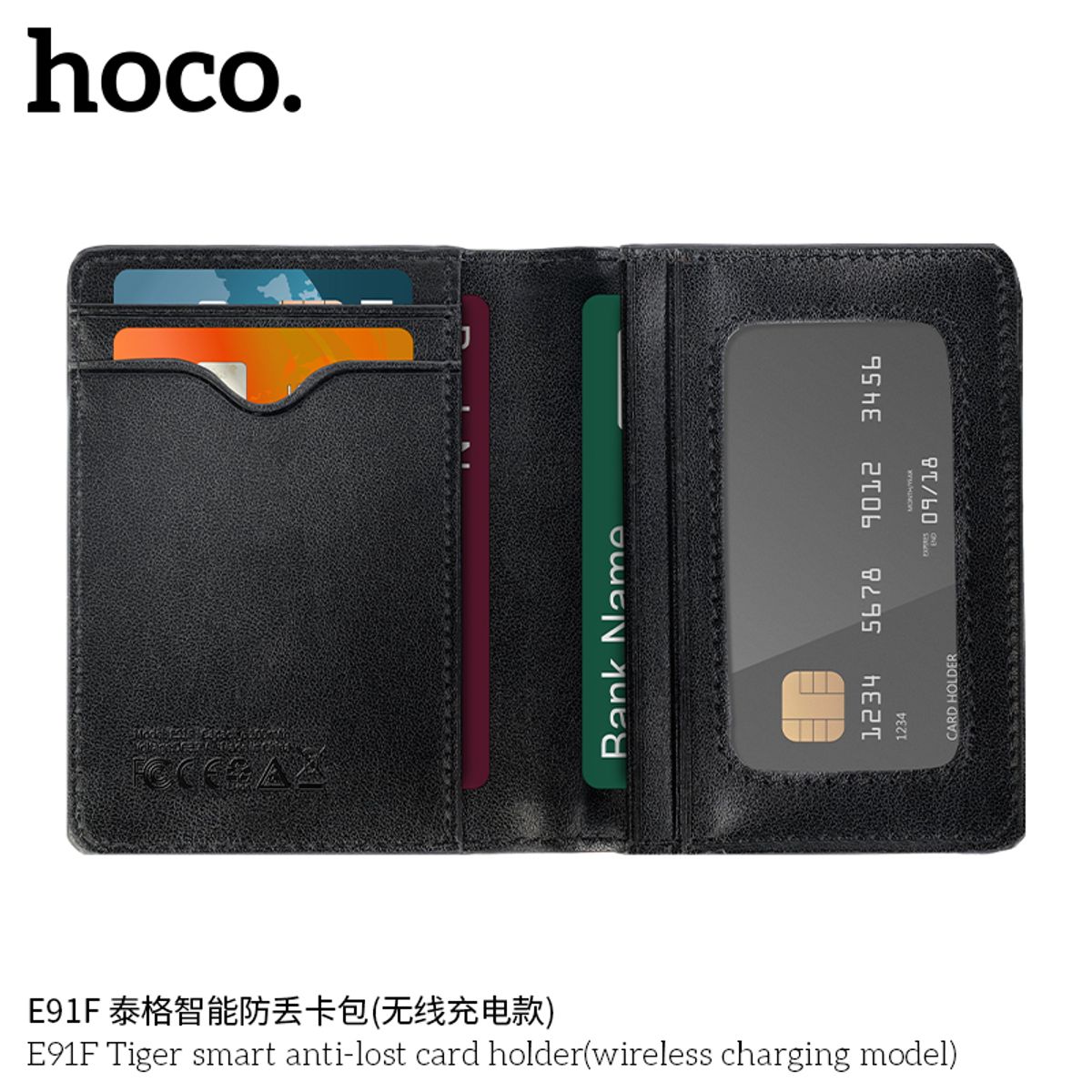 HOCO - Billetera Anti perdida GPS Carga Inalambrica E91F Hoco
