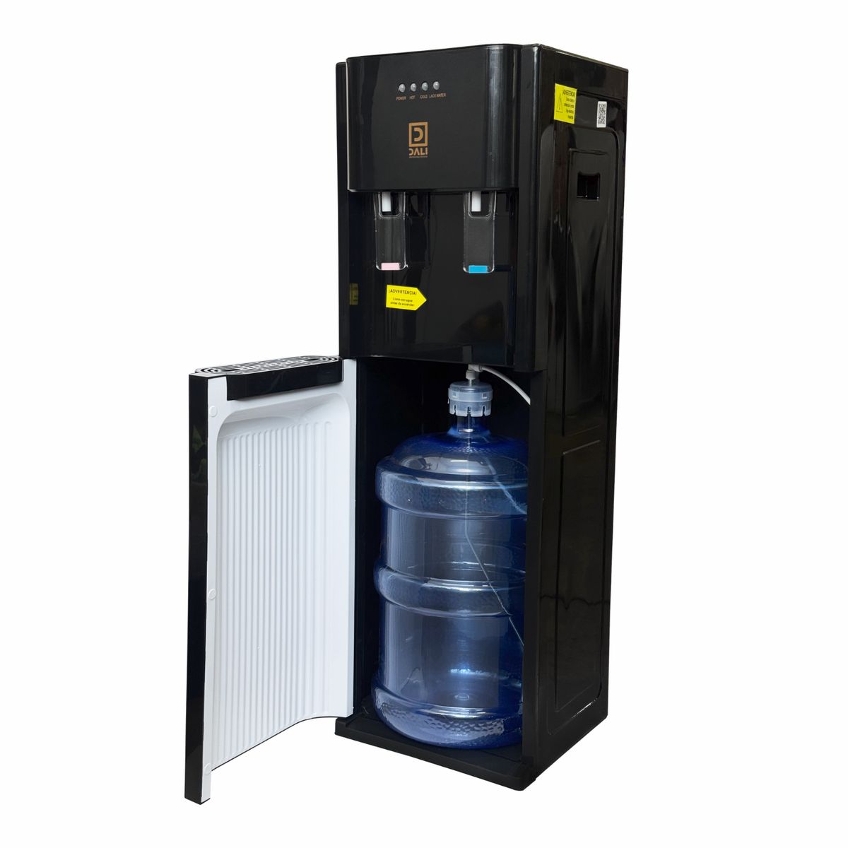 DALI - Dispensador de Agua Pedestal LB-205 Negro con Bidón Oculto  Agua Fría y Caliente  Compacto y Eficiente