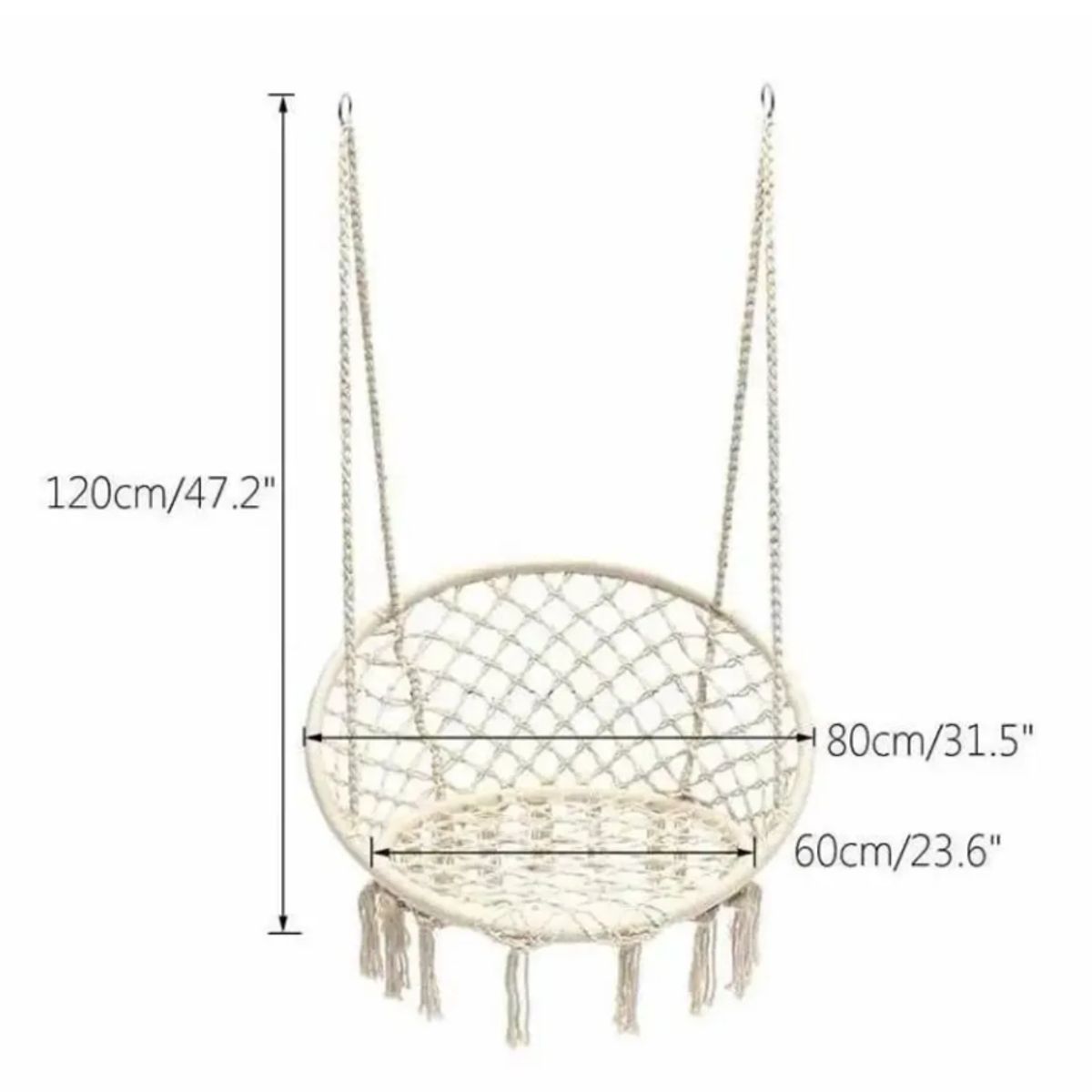 GENERICO - Silla Hamaca Colgante Columpio Terraza  tejida