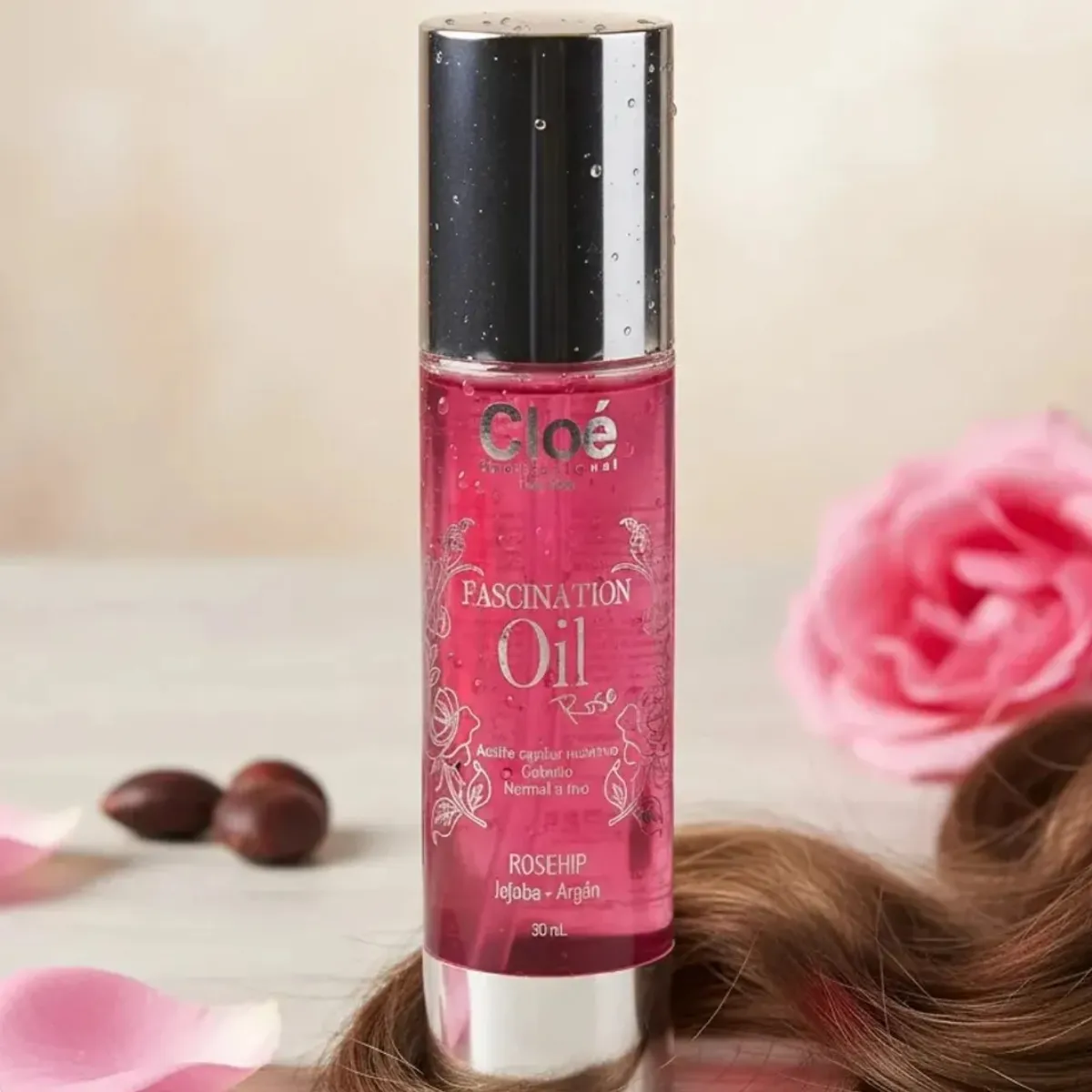 CLOE - ACEITE OILS FASCINATION ROSE CLOE 30ML BRILLO DE CRISTAL Y FRAGANCIA FLORAL ENVOLVENTE