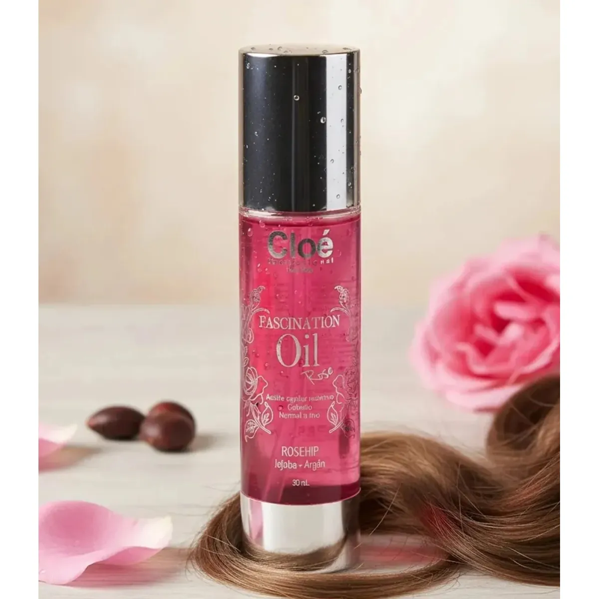 CLOE - ACEITE OILS FASCINATION ROSE CLOE 30ML BRILLO DE CRISTAL Y FRAGANCIA FLORAL ENVOLVENTE