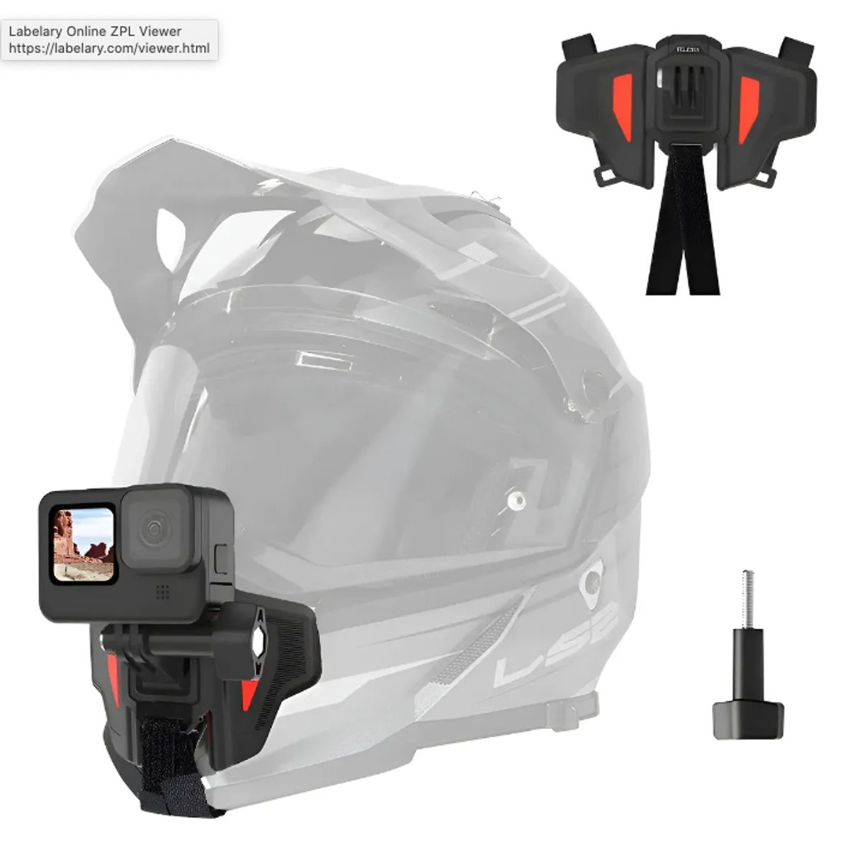 TELESIN - Soporte Montaje Para Casco De Moto Compatible Gopro  Accion