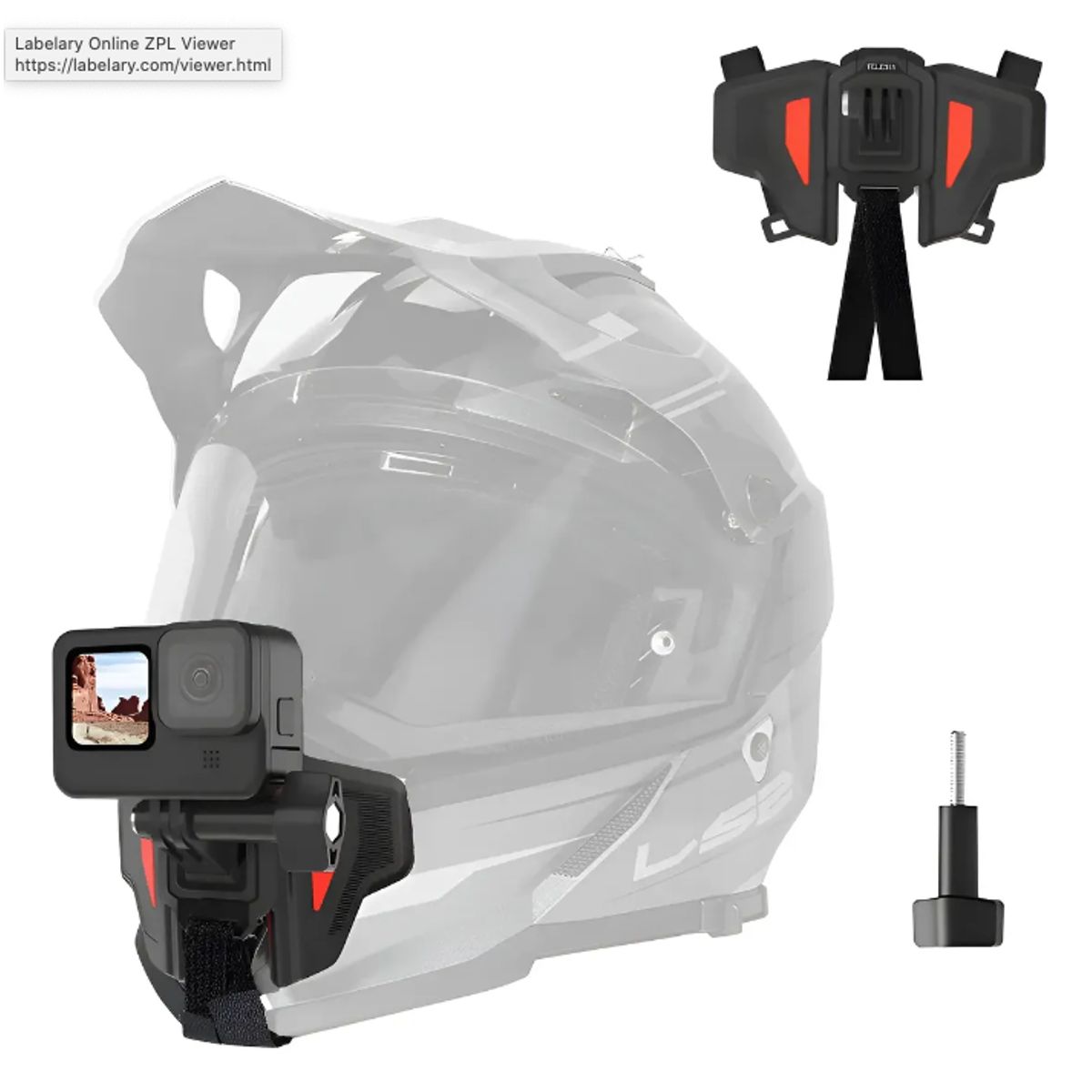 TELESIN - Soporte Montaje Para Casco De Moto Compatible Gopro  Accion