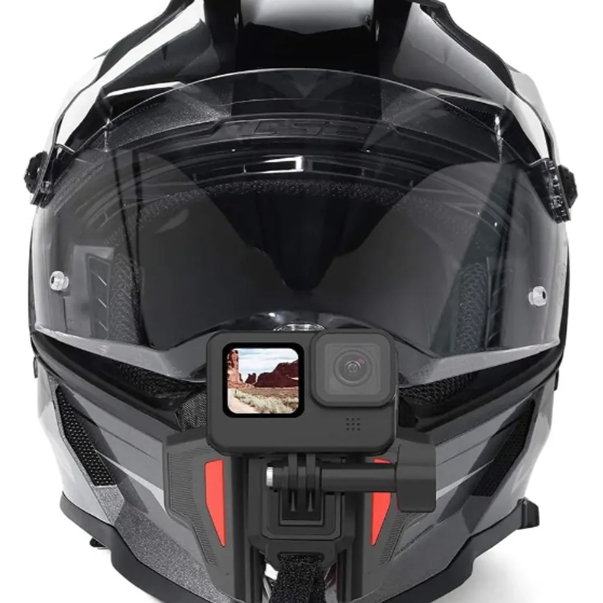 TELESIN - Soporte Montaje Para Casco De Moto Compatible Gopro  Accion