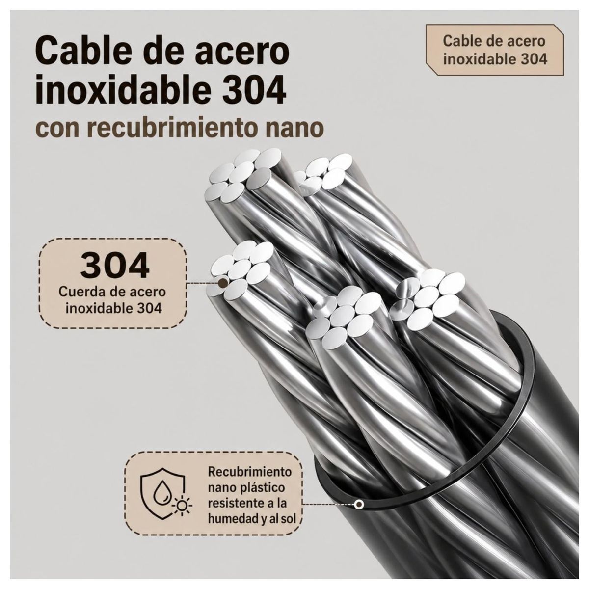 GENERICO - Tendedero Retráctil Extensible 5 Mts Para Ropa