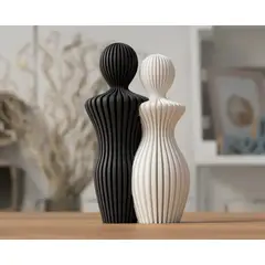 GENERICO - Decoración Hogar - Pareja Blanco y Negro