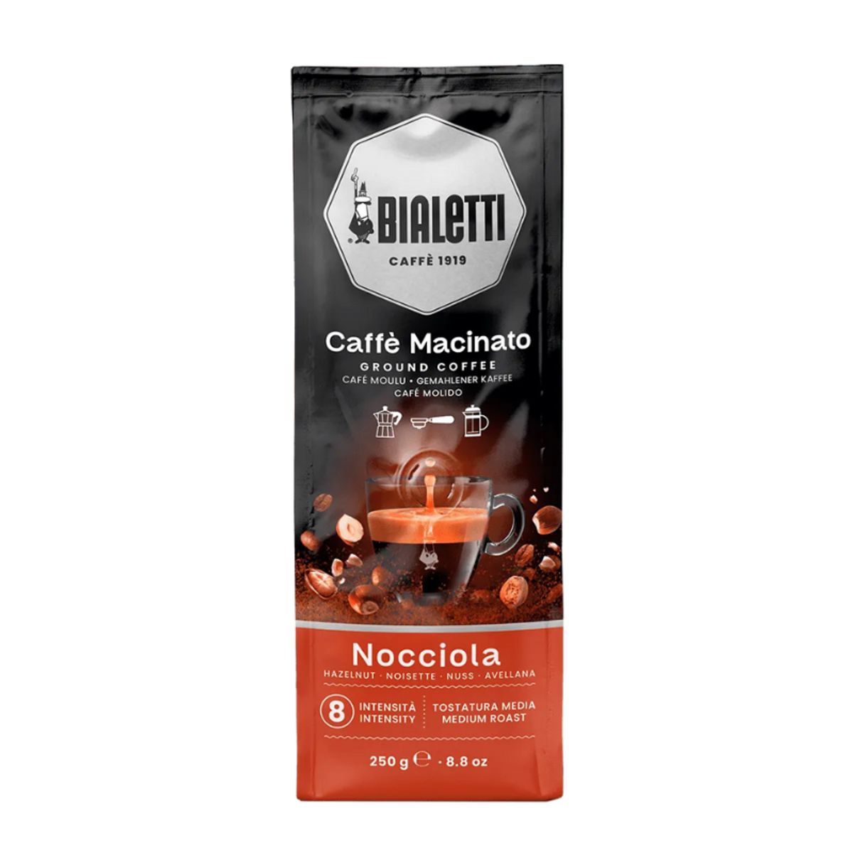 BIALETTI - Café Molido Avellanas 250grs Bialetti