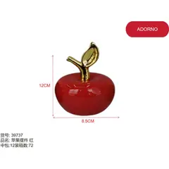 GENERICO - Adorno (FORMA DE MANZANA ROJA - 12CM*8.5CM) 39737