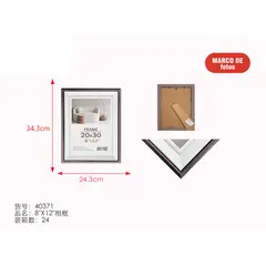 GENERICO - Marco para fotos (BORDE NEGRO- 343CM*243CM) 40371