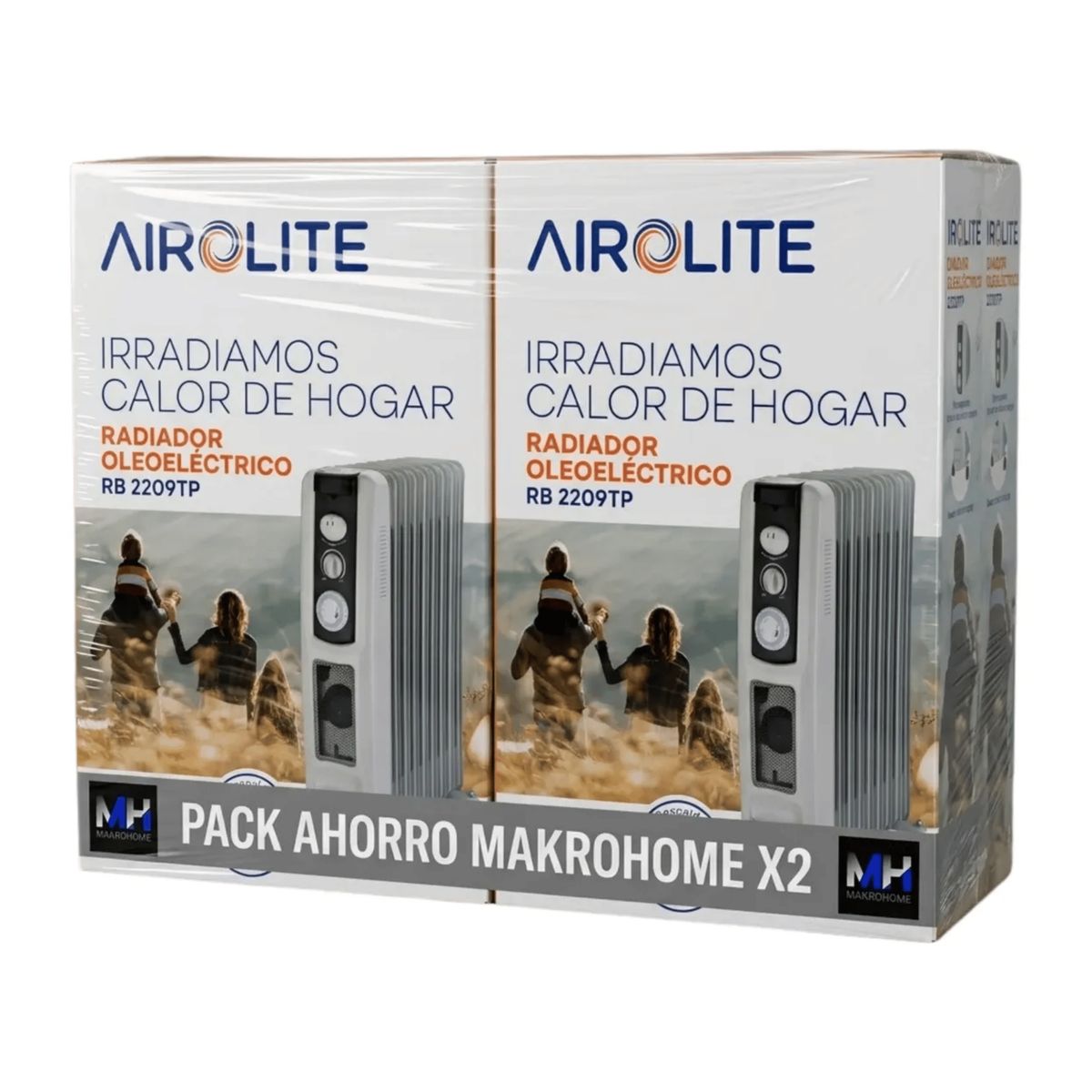 AIROLITE - Packx2 Estufas Oleoelectricas Airolite Rb2209tp Aceite 2200w