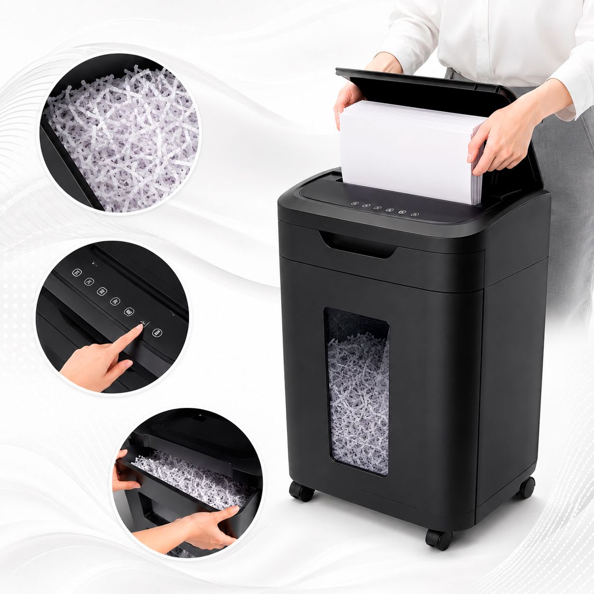 TERMOLAM - Máquina Trituradora y Destructora de Papel Automática A150M-21